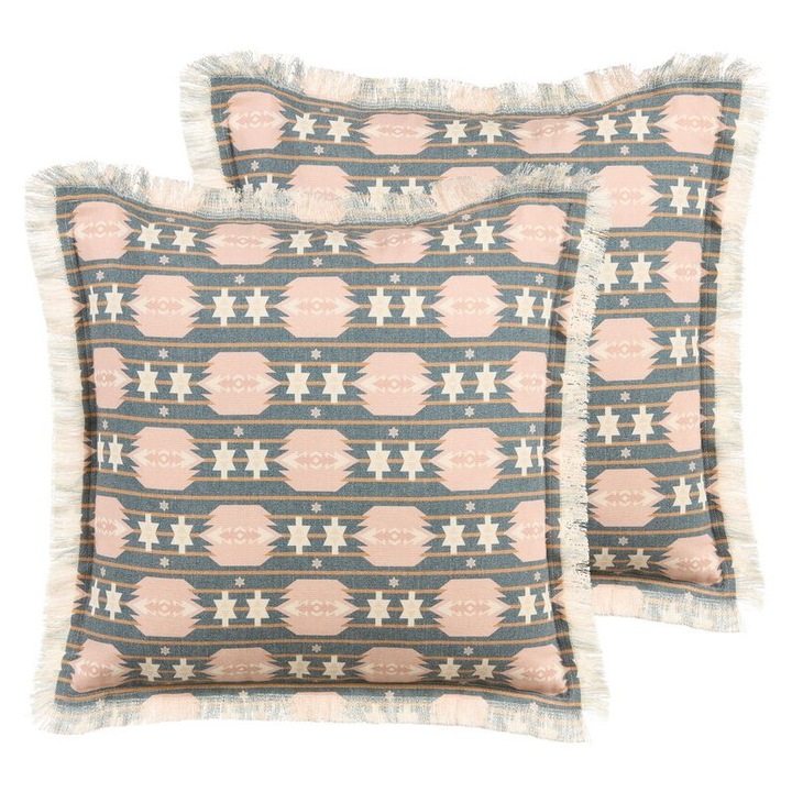 Set de 2 perne multicolore 60 x 60 cm Dianthus