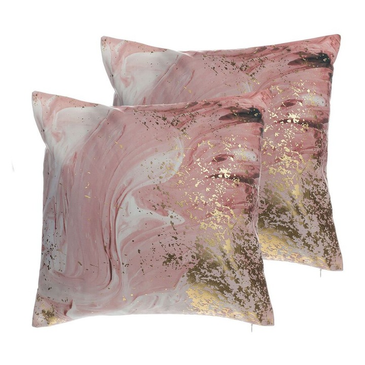 Set de 2 perne decorative 45x45cm roz Lantana
