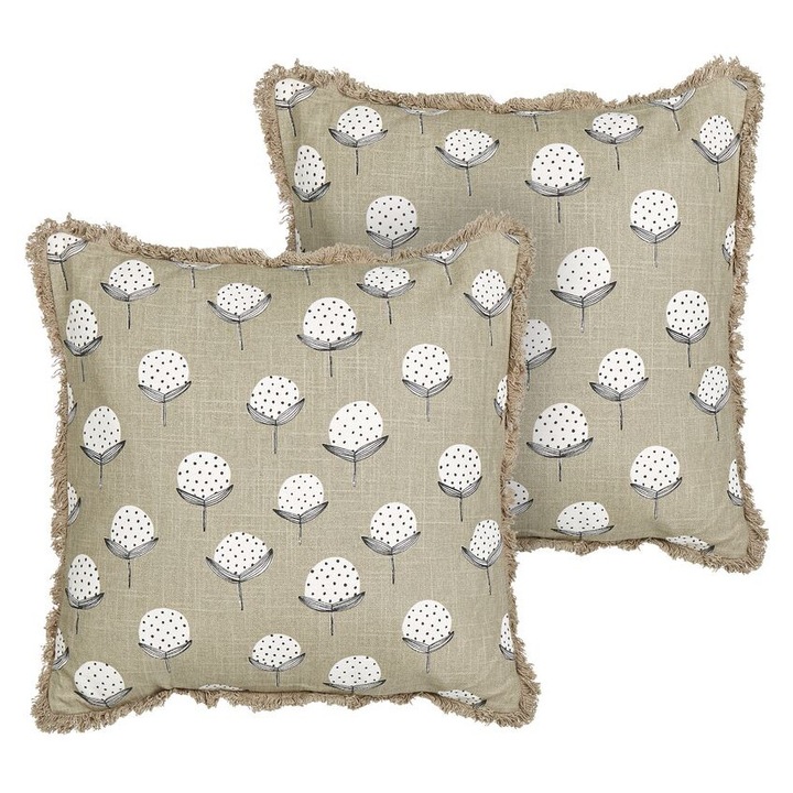 Set de 2 perne din bumbac bej 45 x 45 cm Psilotales