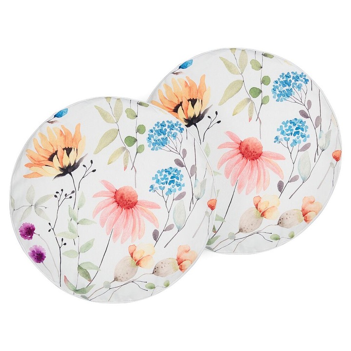 Set de 2 perne pentru exterior Monesi Imprimeu floral 40 x 40 cm Multicolor