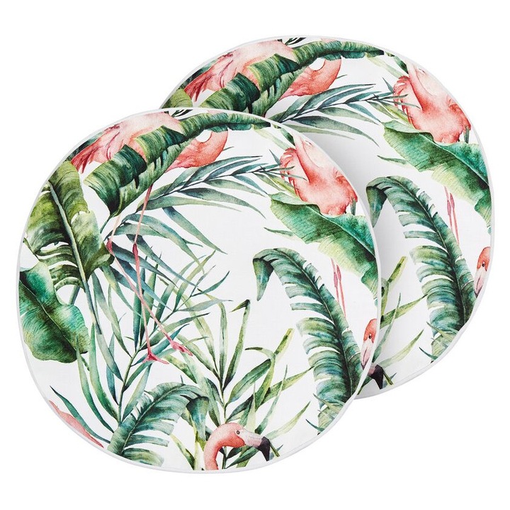 Set de 2 perne pentru exterior Ellera Imprimeu animalier 40 x 40 cm Verde