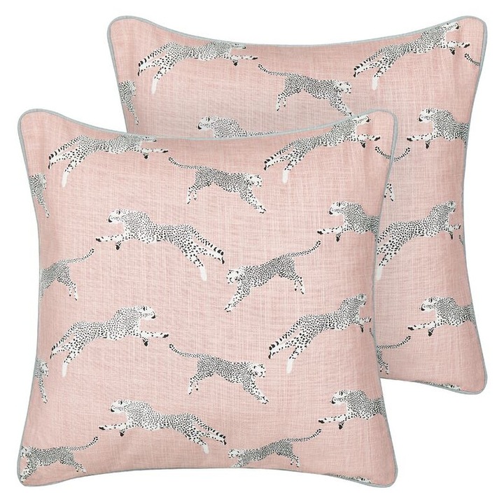 Set de 2 perne din bumbac roz 45 x 45 cm Arales