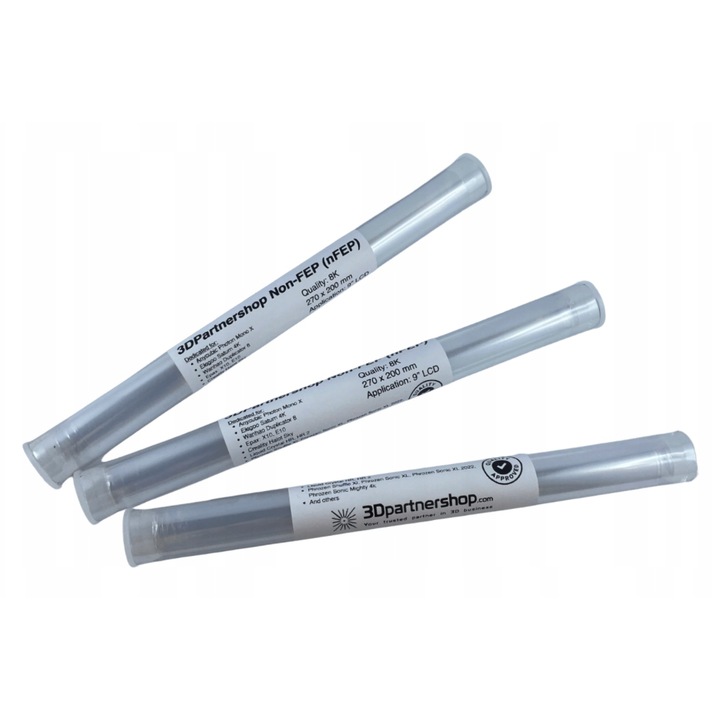 3Dpartnershop FEP fólia 200x140 mm 0,15 mm - fólia 3D nyomtatókhoz (5 db)