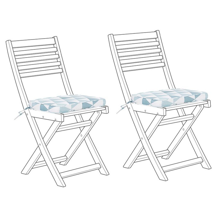 Set de 2 perne pentru scaun Fiji 29 x 38 cm Albastru