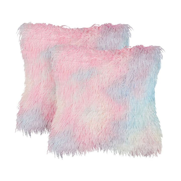 Set de 2 perne decorative din tesatura multicolora 45 x 45 cm Amaryllis