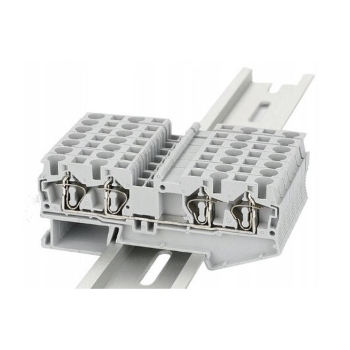 Conector 4 poli Cosmo ST 4 QUATTRO, 800V/30A, gri, pentru sina DIN 35mm