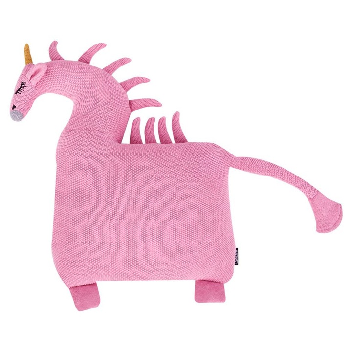 Set de 2 perne pentru copii din bumbac in forma de unicorn 45 x 45 cm roz Lammi