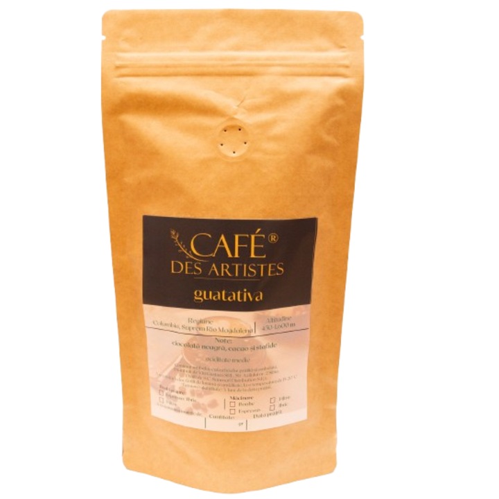 Cafea macinata, Café Des Artistes, Guatativa din Columbia – Suprem Rio Magdalena, 250gr