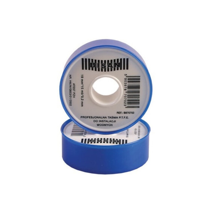 Bisan teflon szalag 10m x 12mm x 0.075mm menetes csatlakozások tömítésére