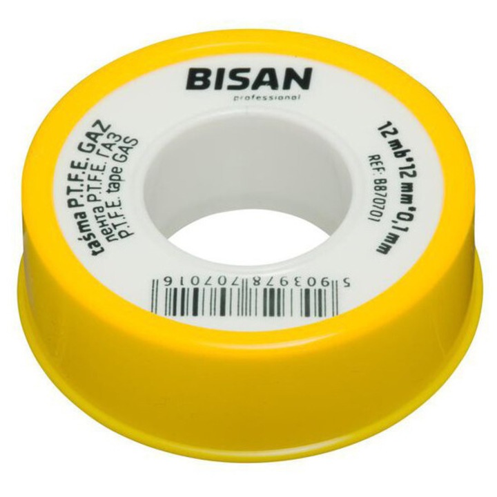 Bisan teflon szalag gáztömítéshez 12 mx 12 mm x 0,1 mm
