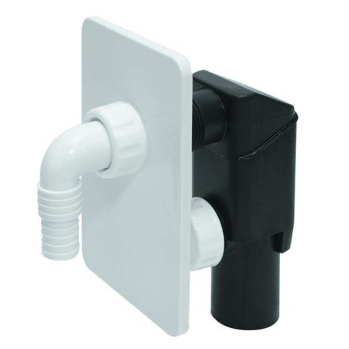 Set sifon pentru masina de spalat, Tycner, alb, 40-50mm, usor de montat