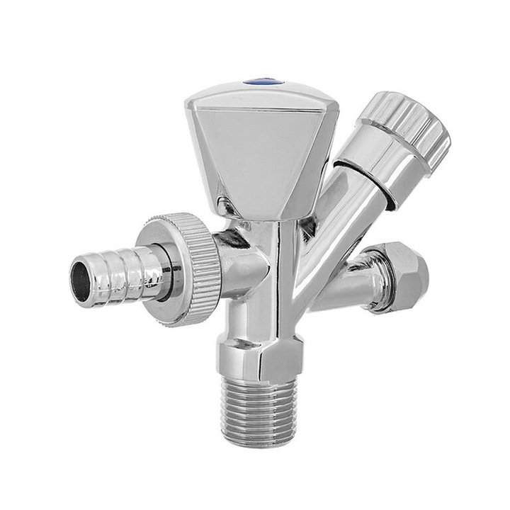Robinet, Invena, 1/2"x3/4"xM10, cromat, rezistent la coroziune