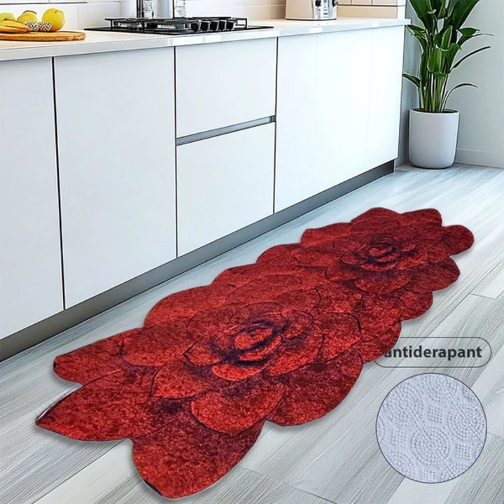 Covor Antiderapant, Trandafir Rosu, M9, 80 X 200