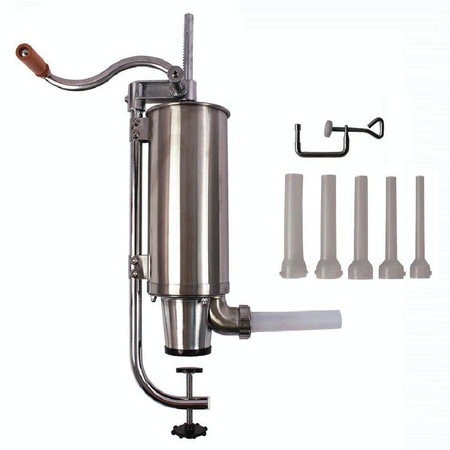 Masina de umplut carnati, 4Kg, 5xPalnii Incluse, Alpin Profi, vertical din inox