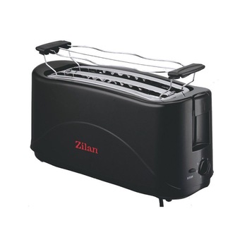 Prajitor de paine dublu Zilan, 4 felii, 1300 W, Negru Prajitor de paine dublu Zilan, 4 felii, 1300 W, Negru