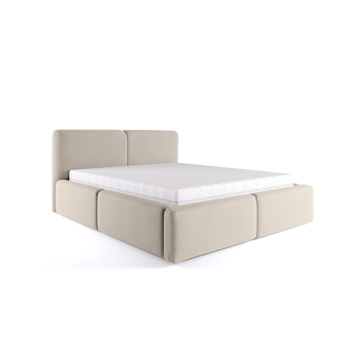 Pat dublu Sarria, Humi, cu spatiu de depozitare, 160x200 cm