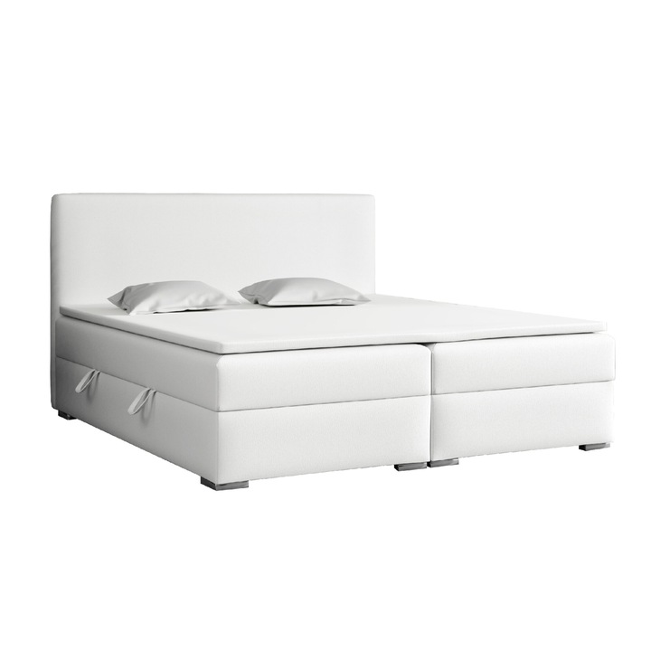 Pat Boxspring Humi Laval, 200x200cm, cu 2 compartimente pentru lenjerie