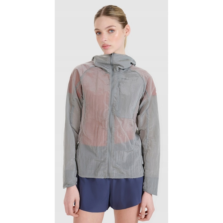 Geaca tehnica dama 4F, ultralight, hidrofoba, gri, sportiva