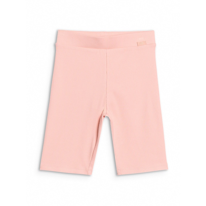 Colanti sportivi 4F pentru fete, roz, talie inalta, croiala slim fit, bumbac