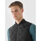 Спортен елек 4F, за бягане, висока яка, подплата PrimaLoft, сив, синтетичен