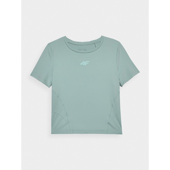 Tricou sport dama 4F, Yoga, Slim Fit, verde menta, respirabil, M INTL