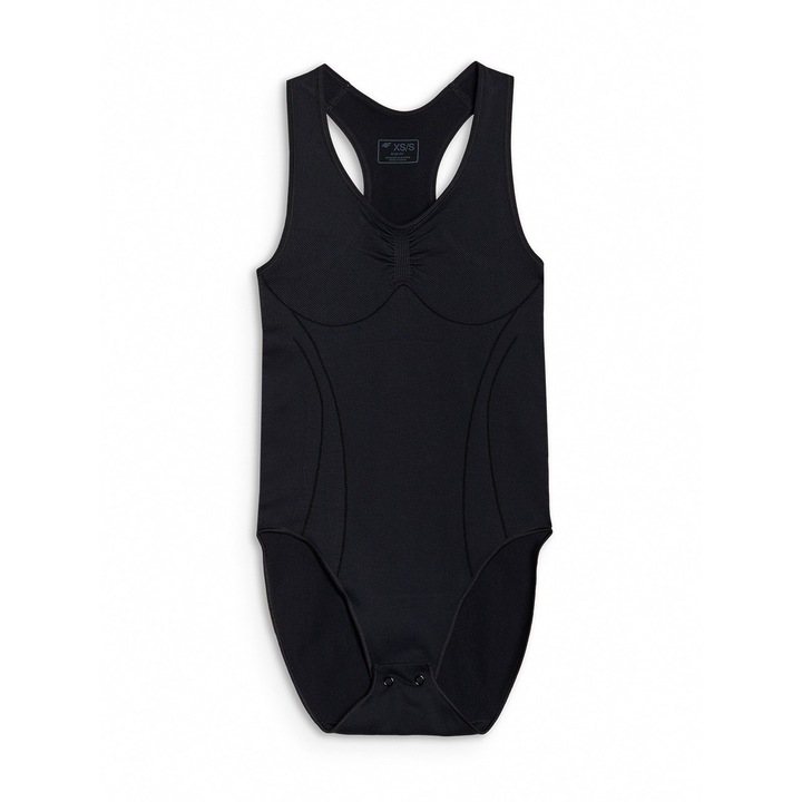 Body Femei Negru cu Bretele 4F Training - Slim Fit, 4FDry Tehnologie, Moale & Usor de Intretinut, Sezon SS25