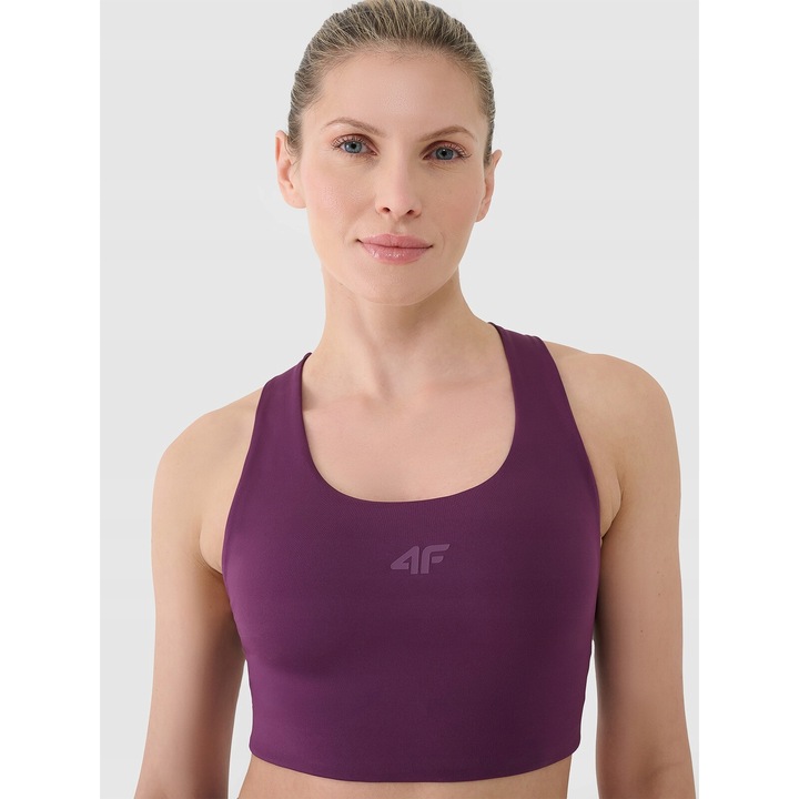 4F sportmelltartó, elasztán/szintetikus, lila, SM INTL