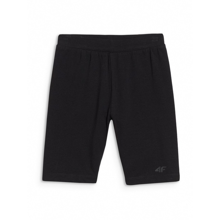 Colanti sportivi 4F pentru fete, slim fit, talie inalta, negru, bumbac