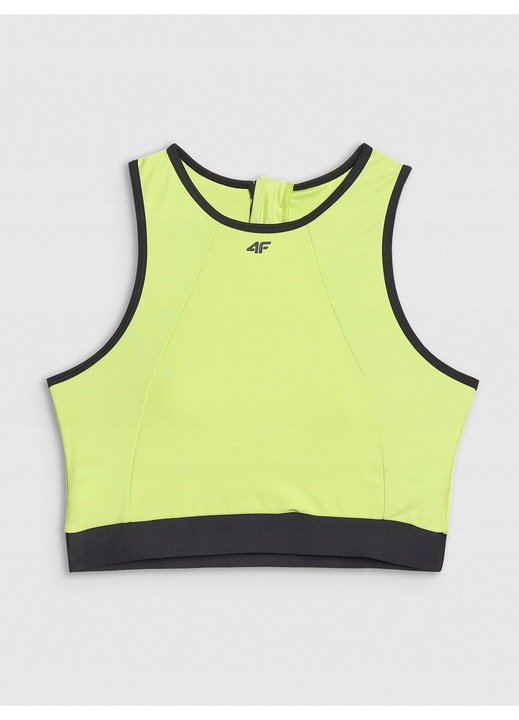 4F bikini melltartó, zöld, szintetikus anyag, kivehető kosár, boxer fazon