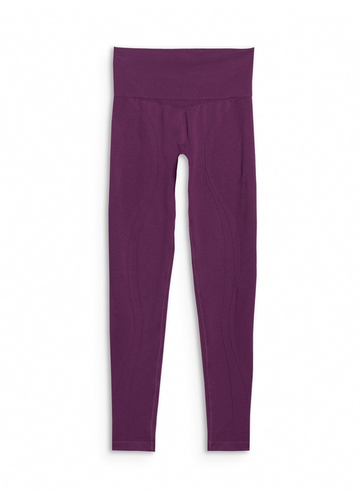 Colanti yoga 4F, push-up, talie inalta, mov, material sintetic, fara cusaturi, set XS/S, XS-S INTL
