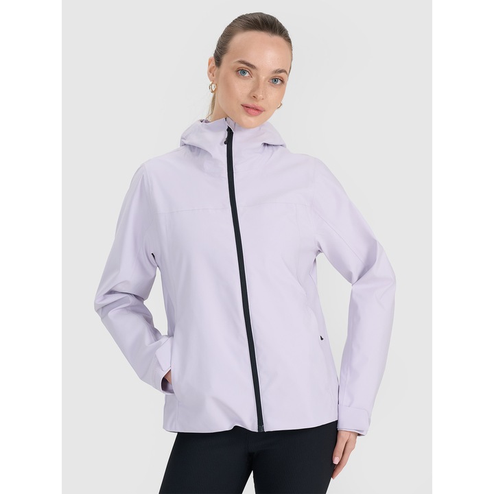 Geaca de tranzitie dama 4F, violet, impermeabila NeoDry 5000, gluga reglabila, material sintetic