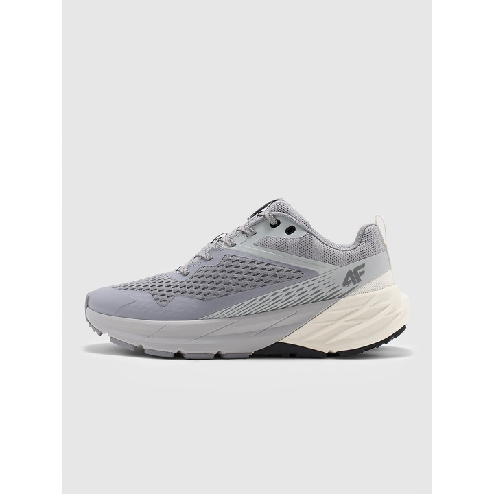 Férfi futócipő 4F, hálós anyag, szürke/fehér, 43 EU