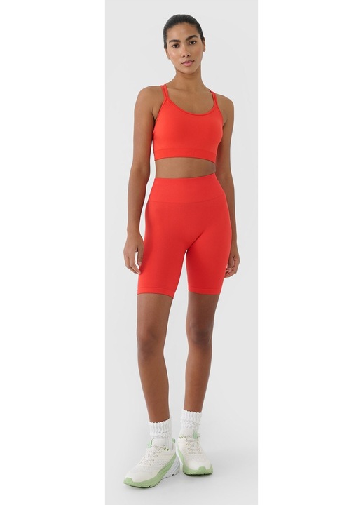 Colanti 4F Femei, Talie Inalta, Push-Up, Rosu, Material Sintetic, M-L INTL