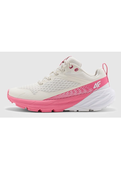 4F SPEED HIKER női tornacipő, rózsaszín, Gorpcore dizájn, fényvisszaverő fűző, textil/hálós anyag, 36 EU
