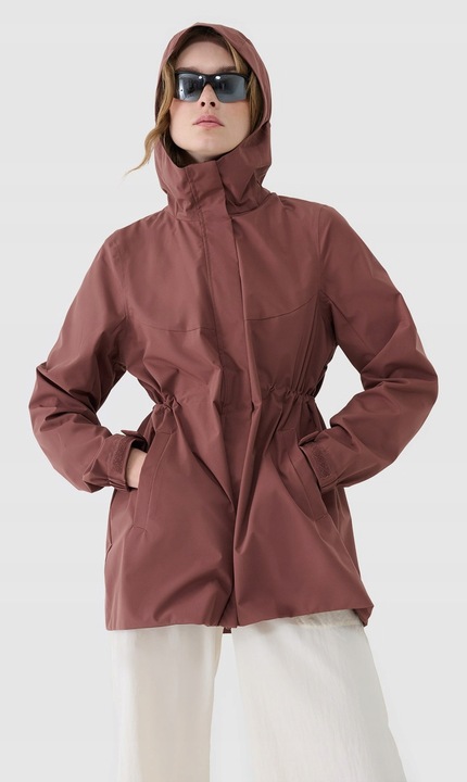 Geaca 4F, membrana NeoDry 8000, croiala supradimensionata, culoare maro, material sintetic