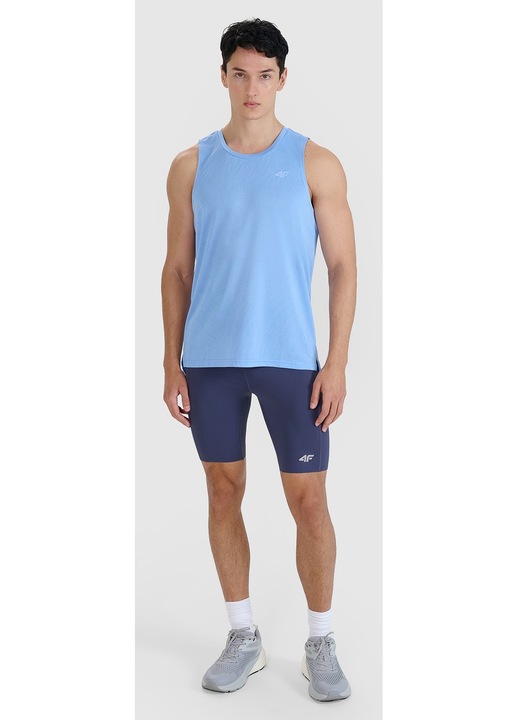 4F rövid leggings, kék, gyorsan száradó, magas derekú, XL INTL