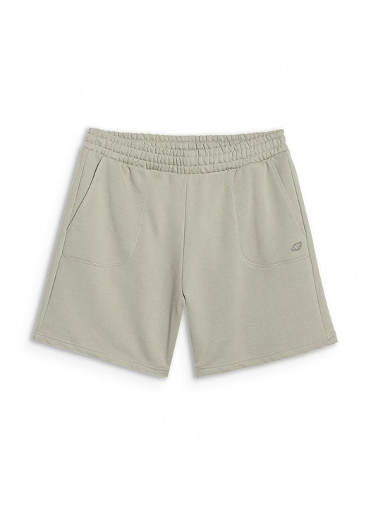 Pantaloni scurti de trening unisex 4F, kaki, bumbac