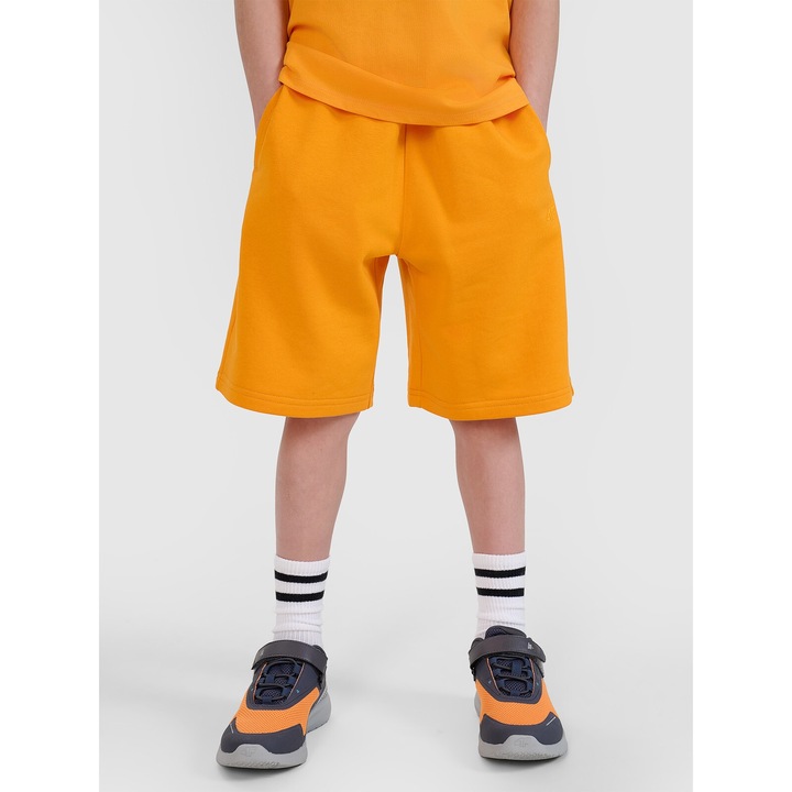 4F fiú melegítőnadrág, narancssárga, oversized, pamut