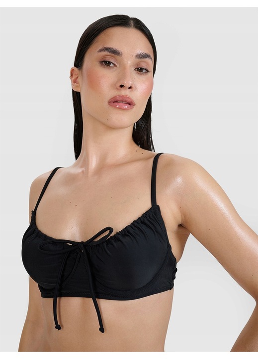 Női fürdőruha felső, 4F, bikini, szintetikus, fekete