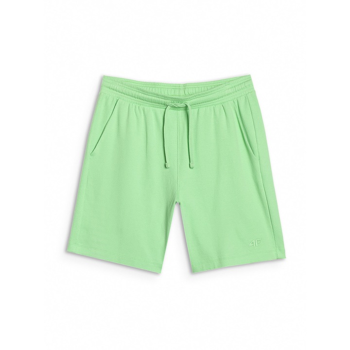 Pantaloni scurti de trening 4F, verzi, bumbac, croiala normala