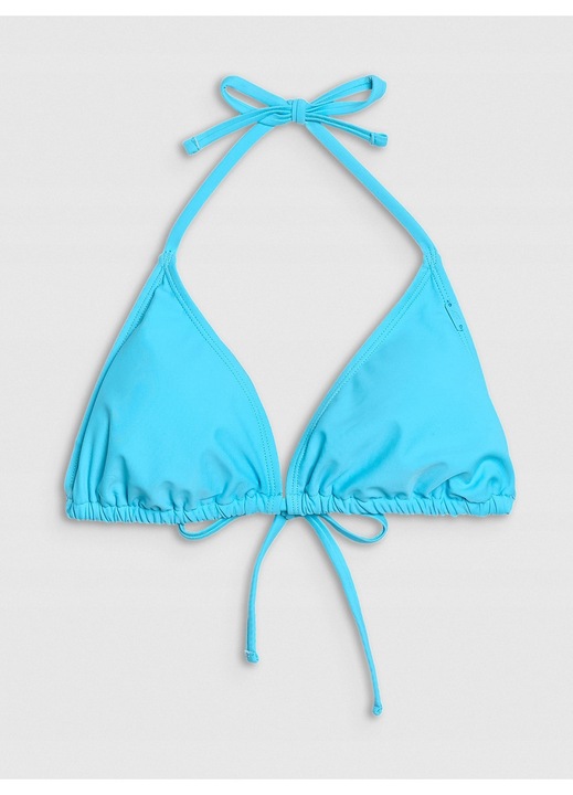 4F bikini melltartó, türkiz, rugalmas, háromszög alakú kosarakkal, szintetikus