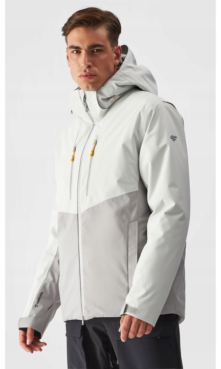 4F síkabát, Dermizax 20000 membrán, levehető kapucni, szürke, férfi szintetikus anyag, 2XL INTL