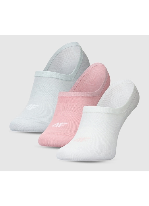 Női zokni, 3 darabos szett, 4F, többszínű, pamut