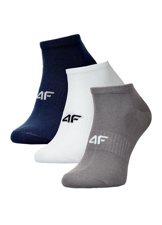Комплект от 3 чифта мъжки чорапи 4FWMM00USOCM442-95S, 4F, Памук, Многоцветен, 39-42 EU
