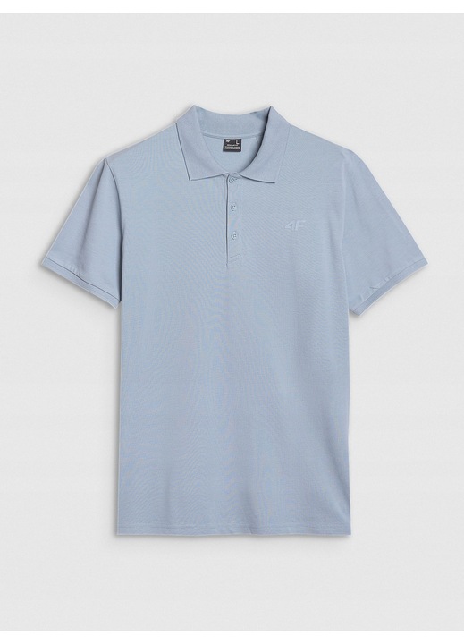 Ferfi poloing 4F kek pamut, sportos stilusu, S-XXL, Kék