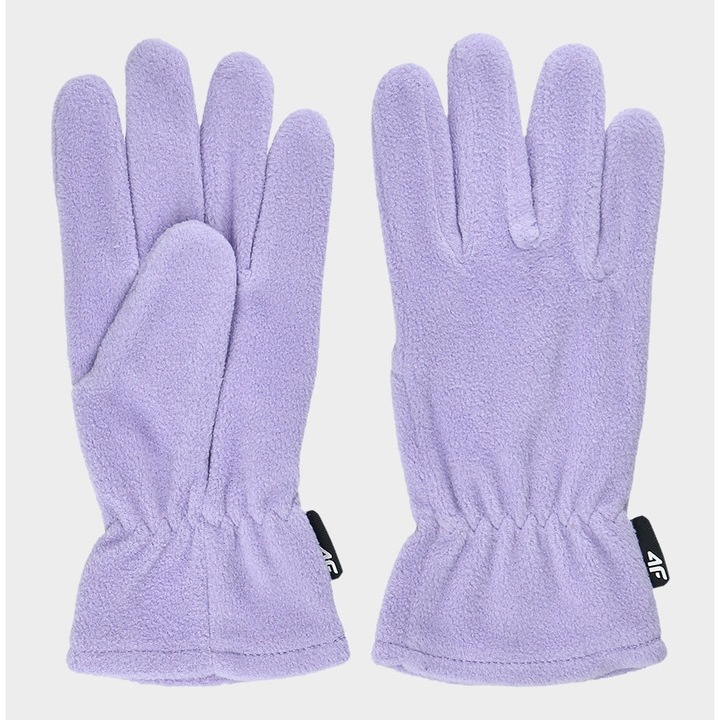 Meleg Kesztyű Unisex Junior, polár, Lila - Klasszikus 5 Ujjas Modell, Hőszigetelés, 4F, S/M