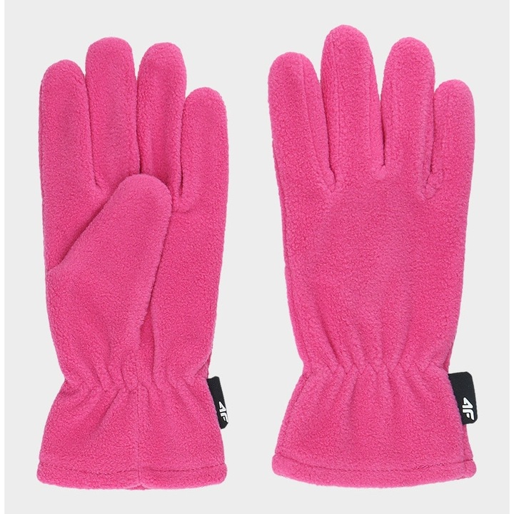 Meleg polár kesztyű Unisex Rózsaszín gyerekeknek - 4F, Mikropolár, L/XL