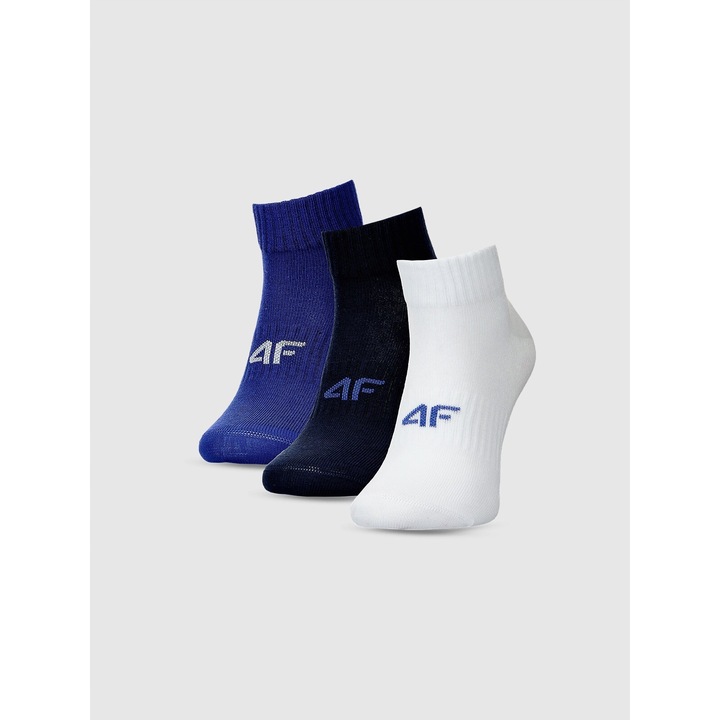 Чорапи 4F за момчета, комплект от 3, многоцветни, памучни