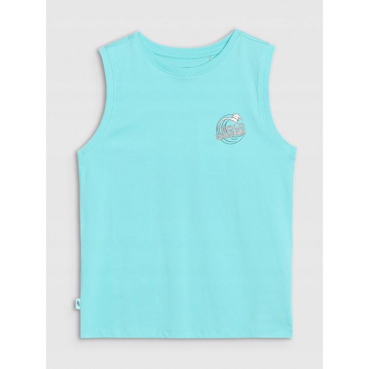 Fiú felső 4FJWSS25TSLEM162, 4F, pamut, türkiz