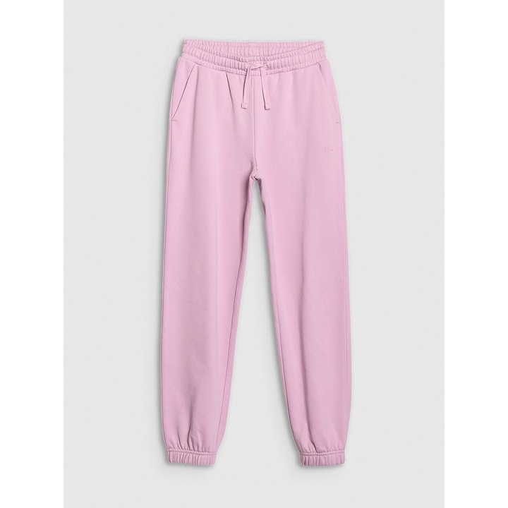 4F sportnadrág lányoknak, rózsaszín, túlméretezett, 78% pamut, béleletlen